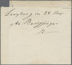 1859, 1 Kr. schwarz mit Zusatzfrankatur Oesterreich 1 Kr. blau, ...