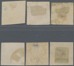 1859, 2 Kr., Lot von 6 Fälschungen, gestempelt, unterschiedliche ...