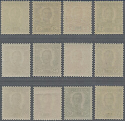 1918, 1 B - 90 B, nicht verausgabte Feldpostmarkenreihe Kaiser Karl ...