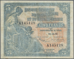 110.550.55: Banknotes – Africa - Belgian Congo