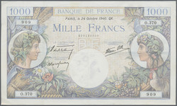 110.110: Banknotes - France