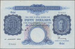 110.570.294: Banknoten - Asien - Malaya