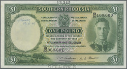 110.550.395: Banknoten - Afrika - Südrhodesien