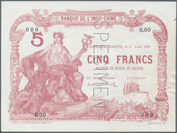 110.580.130: Banknoten - Ozeanien - Tahiti