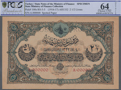 110.570.465: Banknoten - Asien - Türkei