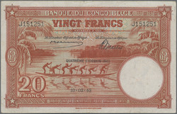 110.550.55: Banknotes – Africa - Belgian Congo