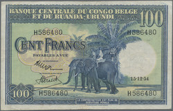 110.550.55: Banknotes – Africa - Belgian Congo
