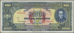 110.560.50: Banknotes – America - Bolivia