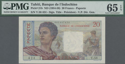 110.580.130: Banknoten - Ozeanien - Tahiti