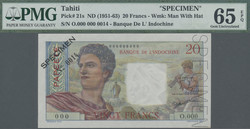 110.580.130: Banknoten - Ozeanien - Tahiti