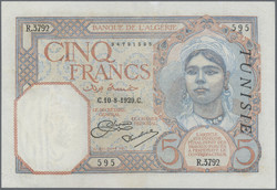 110.550.450: Banknoten - Afrika - Tunesien