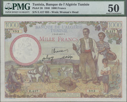 110.550.450: Banknoten - Afrika - Tunesien
