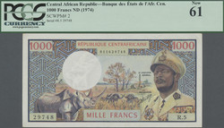 110.550.480: Banknoten - Afrika - Zentralafrikanische Republik