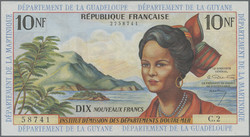 110.560.116: Banknoten - Amerika - Französische Antillen (Guyana, Guadeloupe, Martinique)