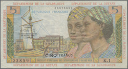 110.560.116: Banknoten - Amerika - Französische Antillen (Guyana, Guadeloupe, Martinique)