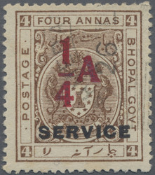 7462: Sammlungen und Posten Indien Feudalstaaten