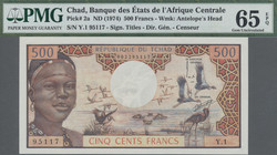 110.550.440: Banknoten - Afrika - Tschad