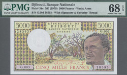 110.550.100: Banknoten - Afrika - Dschibuti