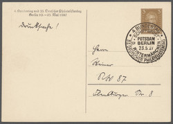 213010: Postgeschichte, Briefmarkenausstellungen, Deutschland bis 1945
