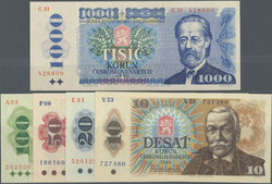 110.500: Banknotes - Czechoslovakia