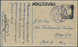 724020: POW Camp Mail World War II - Postal stationery