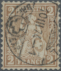 5655146: Switzerland sitting Helvetia perforated