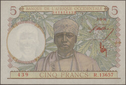 110.550.117: Banknotes – Africa - French West Africa