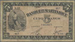 110.560.196: Banknotes – America - Martinique