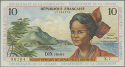 110.560.116: Banknoten - Amerika - Französische Antillen (Guyana, Guadeloupe, Martinique)