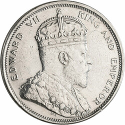 Edward VII: 1901-1910: 1 Dollar 1904, KM# 25. Kratzer, Randfehler, ...