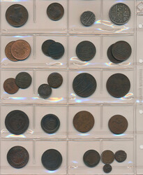 East India Company / Straits: Sammlung 25 Kupfermünzen sowie 2 ...