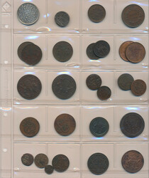 East India Company / Straits: Sammlung 25 Kupfermünzen sowie 2 ...