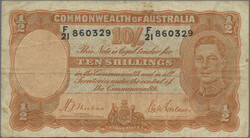 Commonwealth Bank of Australia, set with 10 Shillings, 1 and 5 Pounds ...