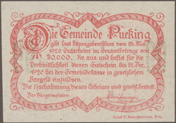 Hadersfeld, 10,20,50 Heller 1.6.1920, Holzscheine, Innsbruck, ...