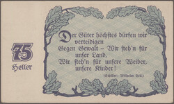 Linz, Mittelstandsvereinigung, 25, 50, 75 Heller 21.4.1921, Kath. ...