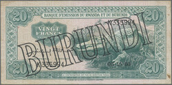 20 Francs ND (1964), P. 3, small stains, VF