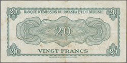 20 Francs ND (1964), P. 3, small stains, VF