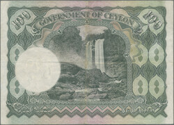 100 Rupees 24.6.1945, P. 38 a, stapleholes, VF