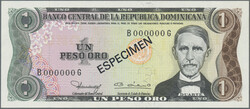 Banco Central de la República Dominicana, lot with 1, 50 and 1.000 ...