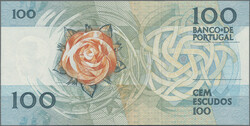 Banco de Portugal, 100 Escudos 1987 Commemorative Issue with prefix ...