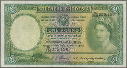1 Pound 10.9.1955, P. 17, VF, flattened