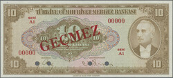 14.05.2025: Lot withdrawn!10 Lira law of 1930 (1948), GECMEZ ...