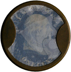 USA: 1c 1861 - Encased Postage Stamp Ayer's Sarsaparilla Trade Token ...