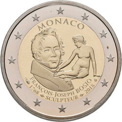 Albert II. 2005-,: 2 &euro; 2018, 250. Todestag Francois Bosio ...
