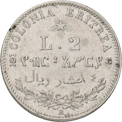 Umberto I. 1889-1900: 2 Lire (4/10 Tallero) 1890. KM# 3, Pagani 632, ...