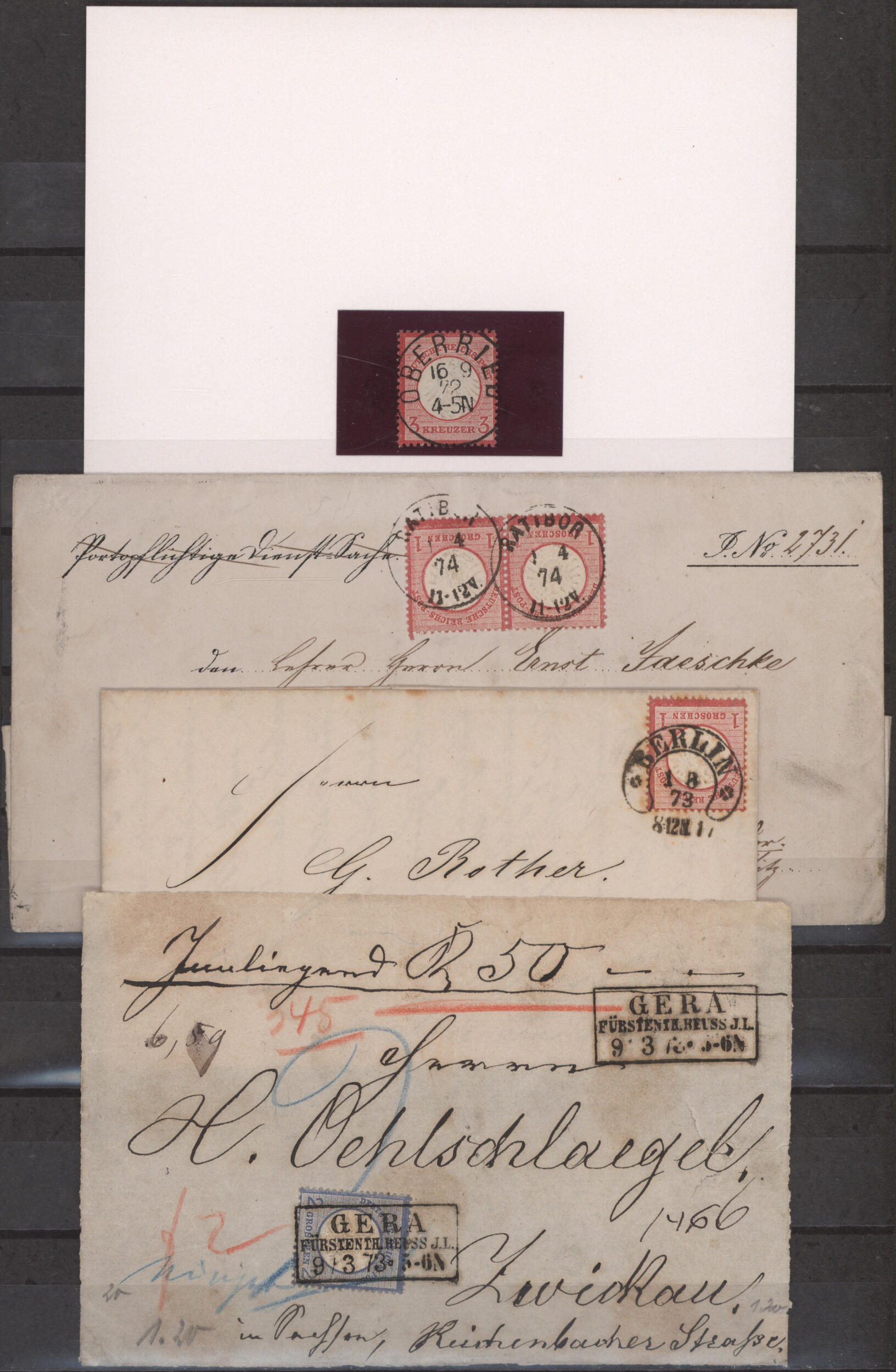 1855/1940 (ca.), Partie von ca. 75 Belegen, unterschiedliche ...