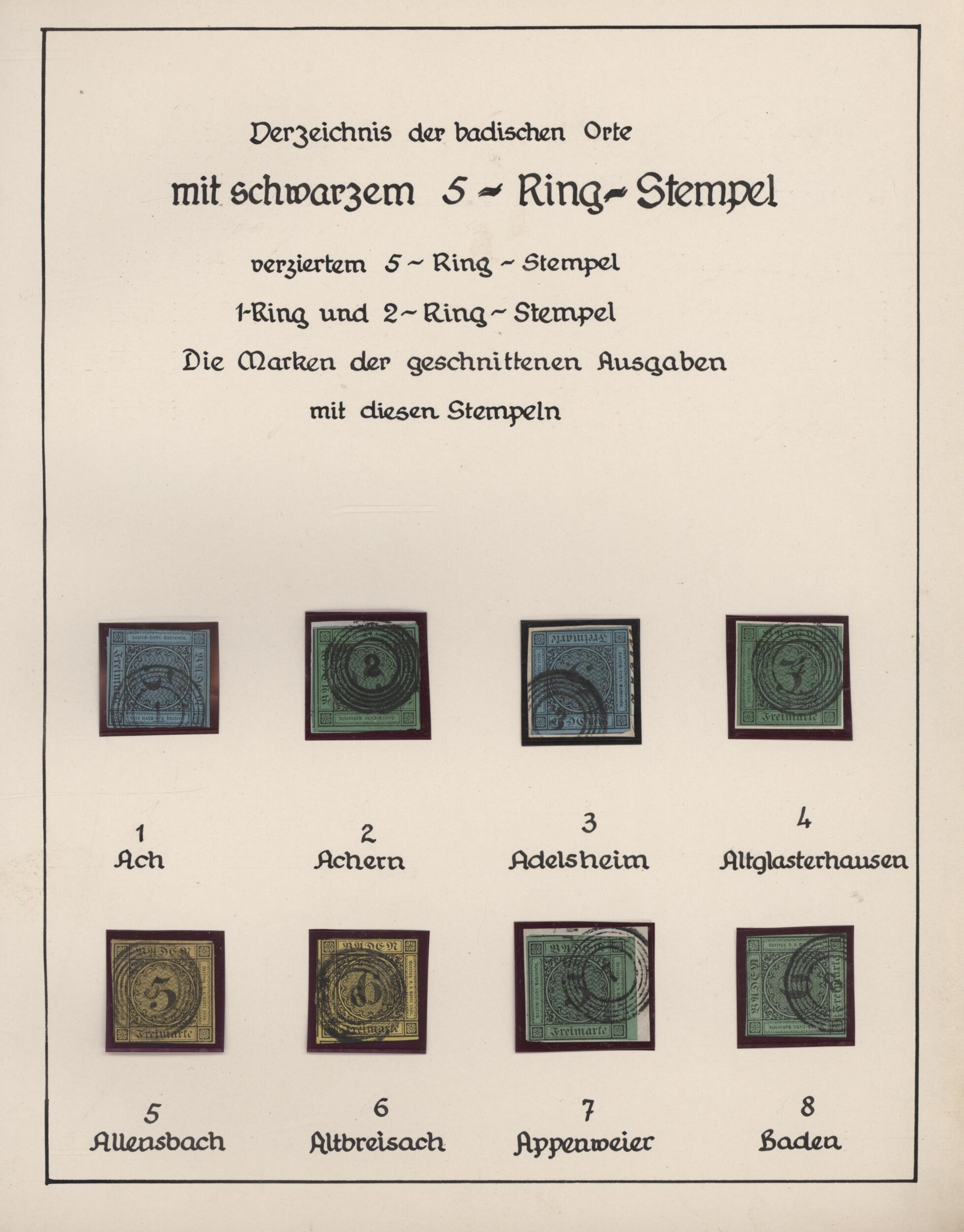 1851-1860 (ca), NUMMERNSTEMPEL, Sammlung von losen Marken bzw. ...