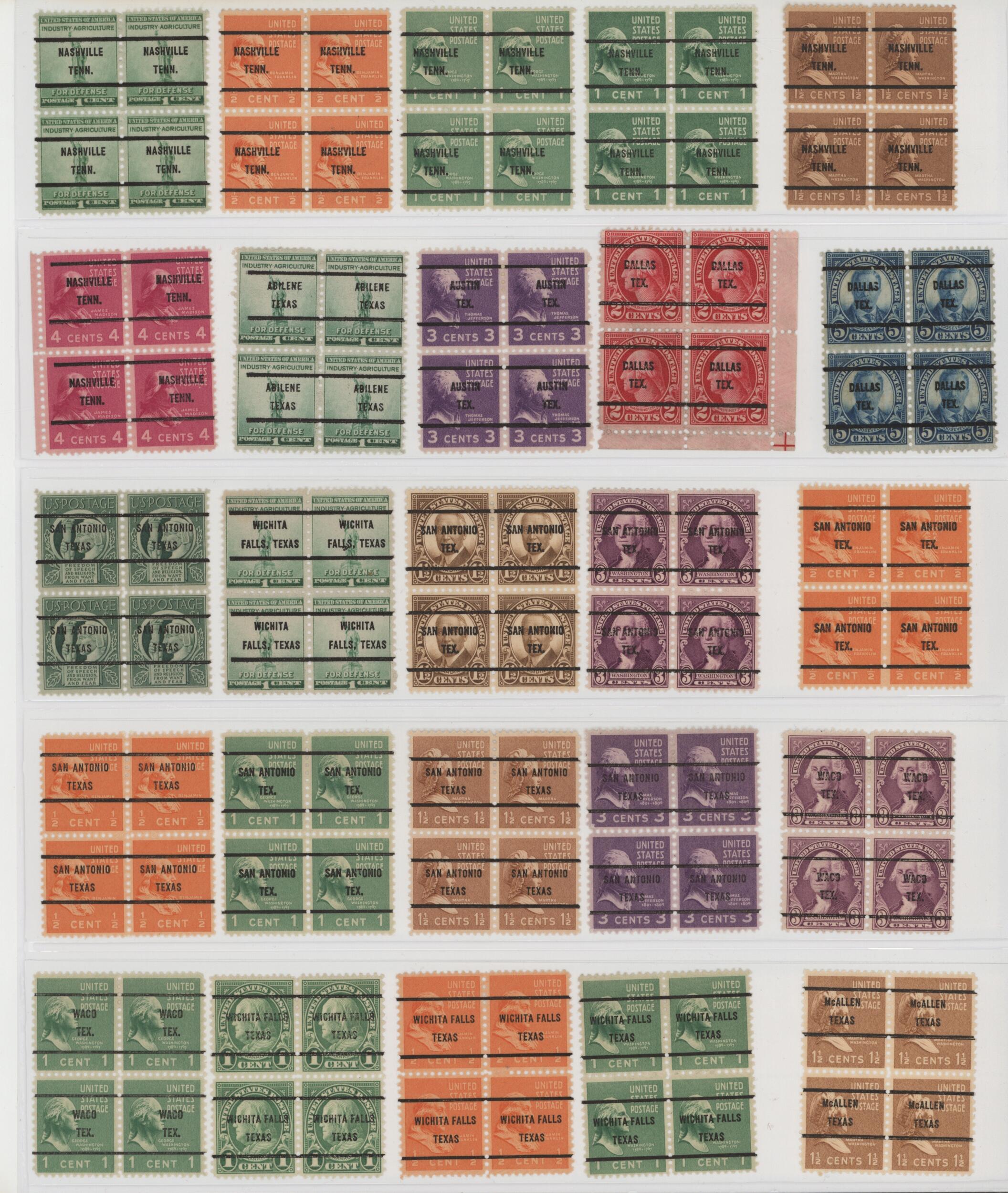 Collection of apprx. 1.800 blocks of four. (A)