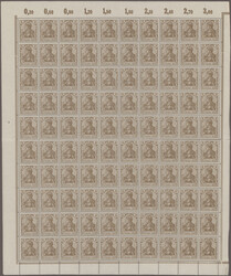 1915/48 (ca.), umfassender Bogenposten im kleinen Karton, nach ...