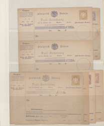 1860-1920 (ca), POSTANWEISUNGEN, umfangreiche Sammlung sehr sauber im ...